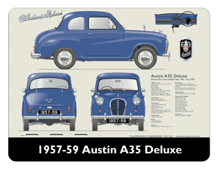 Austin A35 2 door Deluxe 1957-59 Mouse Mat